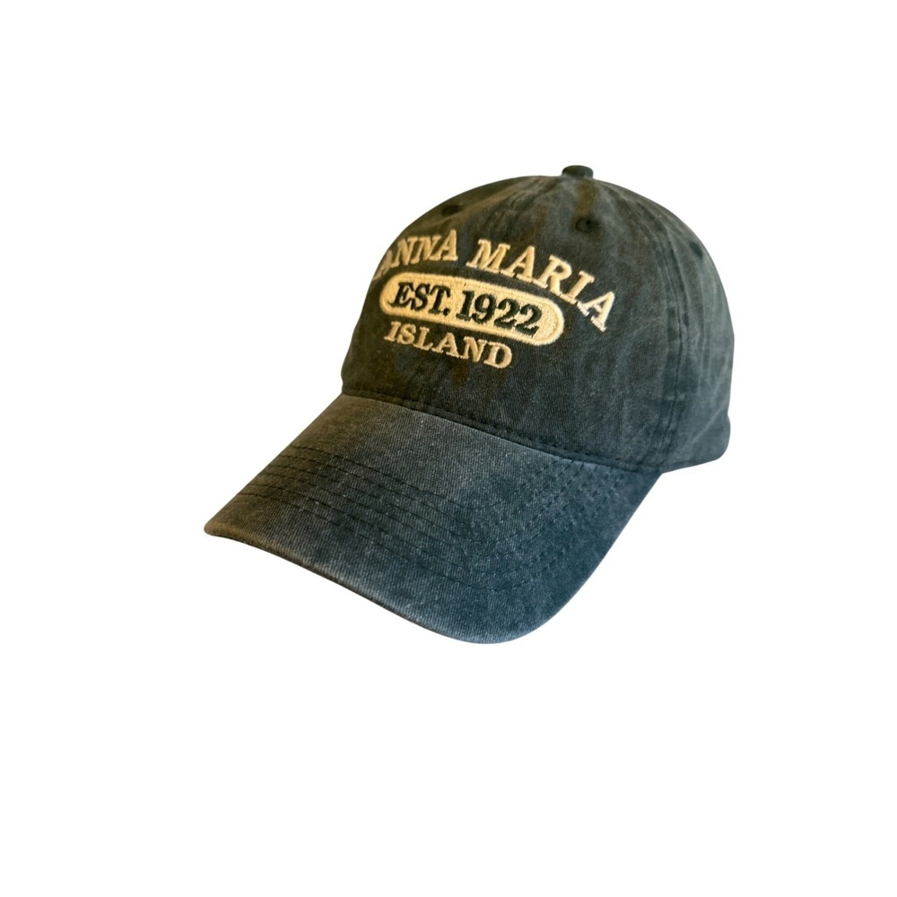 Anna Maria Island Est. 1922 Baseball Cap Adjustable Fit Green Cotton